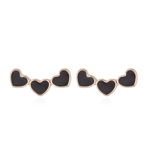 💙💎GRATEFUL💙MAKER💎💙 Jewelry - NEW!💙💎ADORABLE!💛🖤🖤🖤💛GOLDEN BLACK HEARTS💎💙